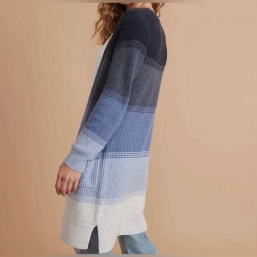 Marine Layer Cabin Open Cardigan In Blue Ombré Size Medium